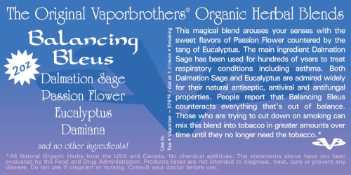 Vaporbrothers Organic Herbal Blend - Balancing Bleus  - Bulk - lb Herbal Blend, Vaporizer Blend, Organic Herbal Blend, Vaporbrothers